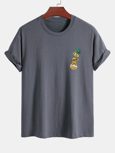 Regular Fit Cool Pineapple Boy Print Cotton T-Shirt