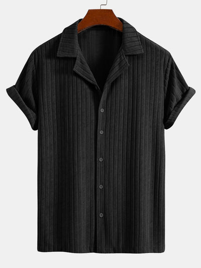 Striped Terry Cuban Shirt