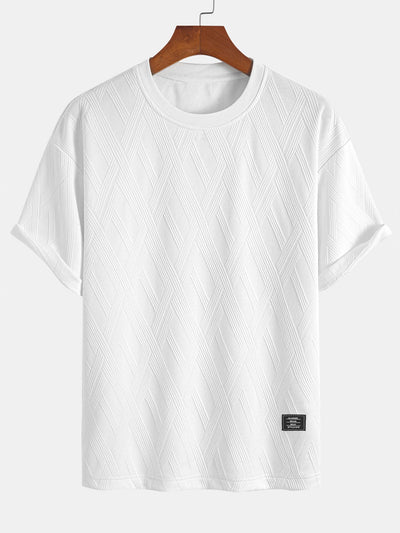 Relax Fit Diamond Jacquard T-Shirt