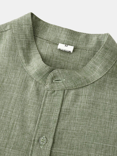Long Sleeved Stand Collar Shirt