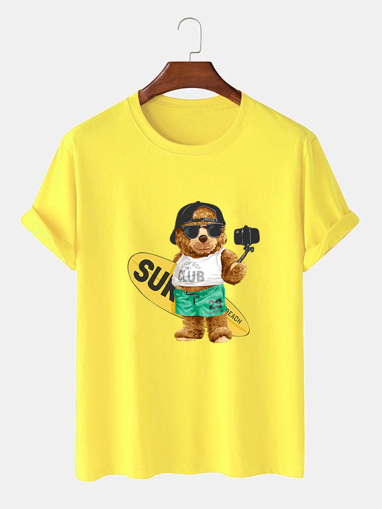 Surf Bear Print T-Shirt