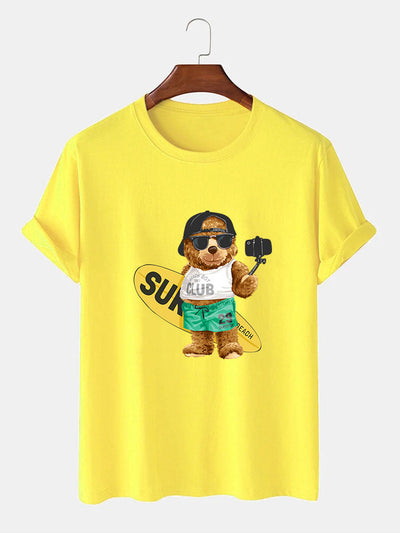 Surf Bear Print T-Shirt