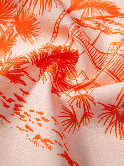 Island Print Button Up Shirt