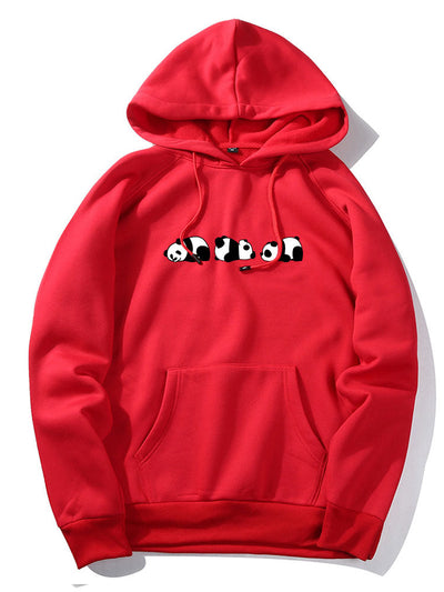 Rolling Panda Print Hoodie