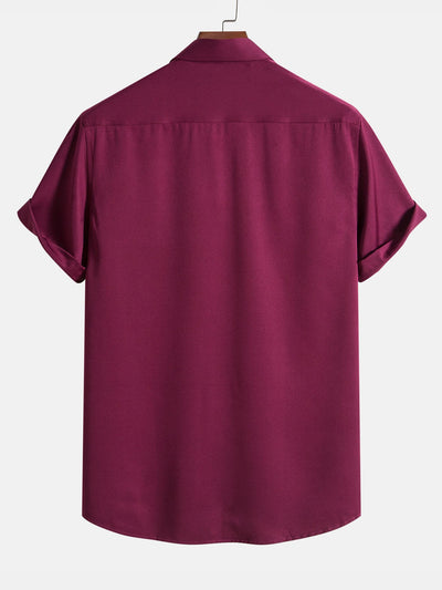 Solid Color Lapel Basic Shirts