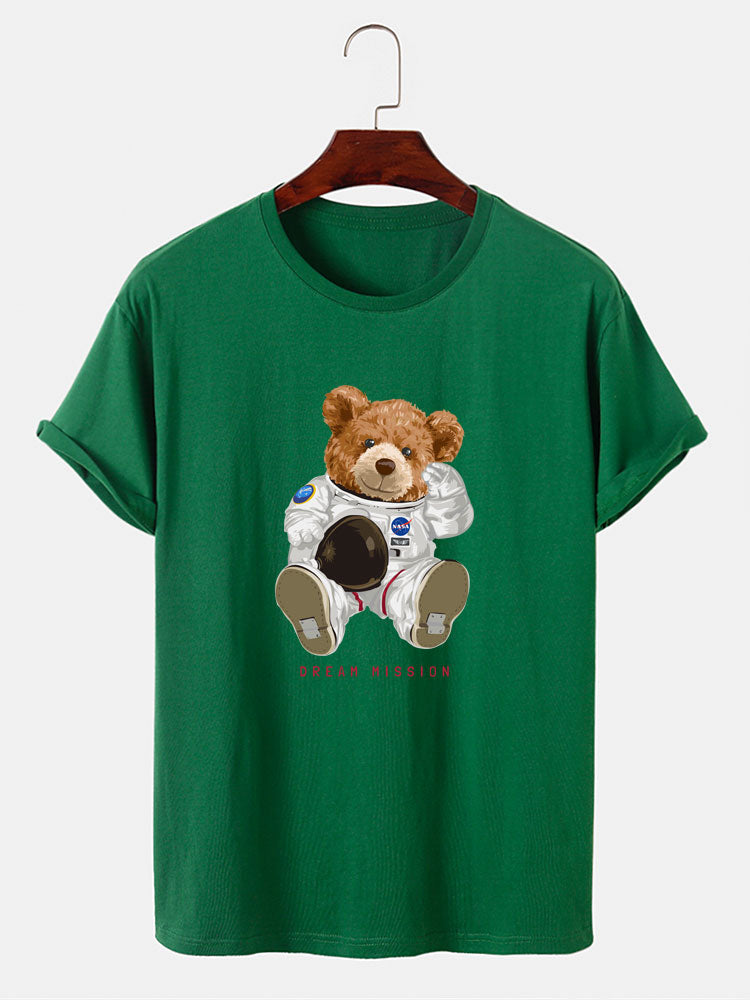 NASA Space Bear Print T-Shirt