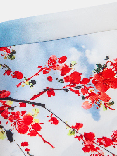 Oriental Ink Painting Button Up Shirt