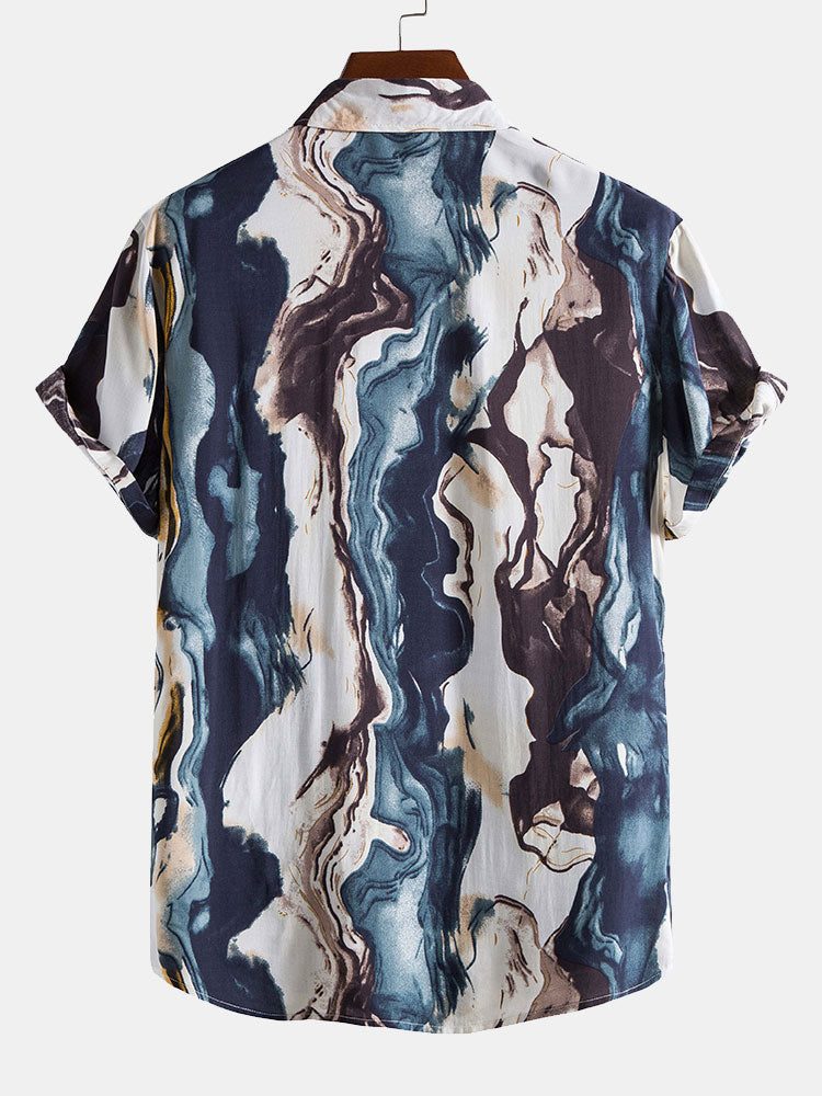 Ink Abstract Print Shirt