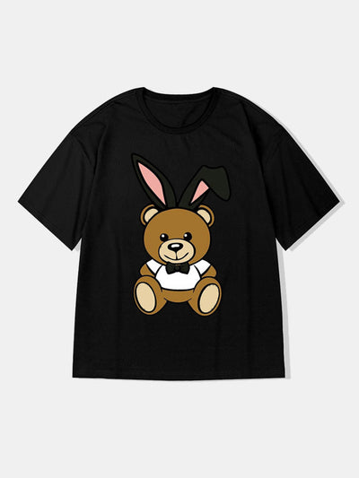 Bunny Ears Bear Graphic T-Shirts