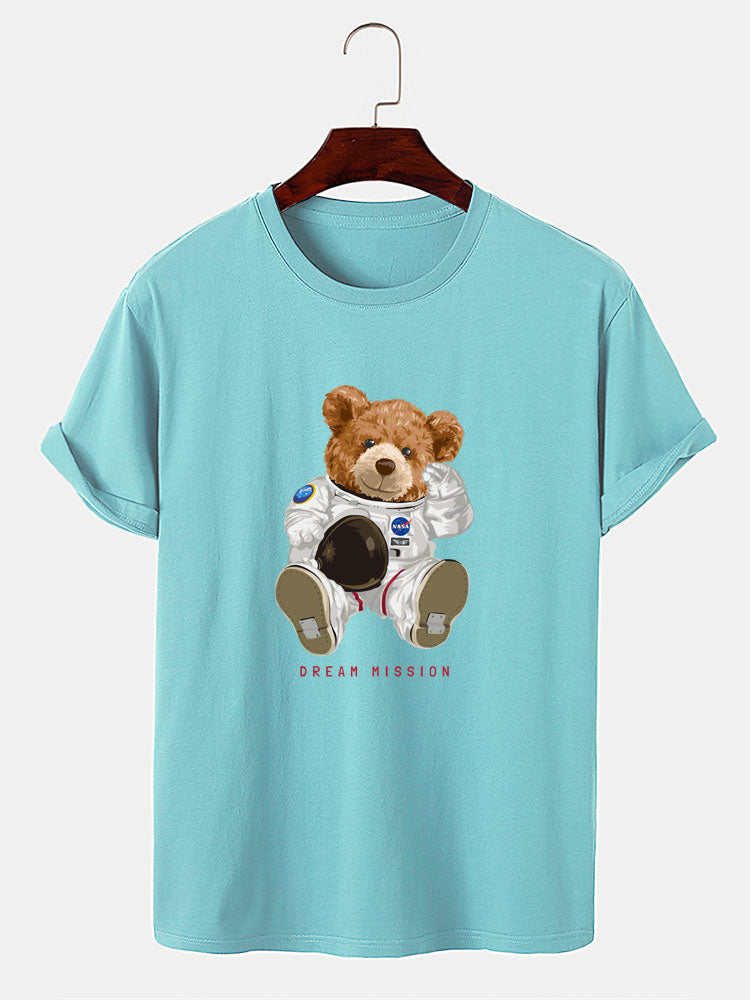 NASA Space Bear Print T-Shirt