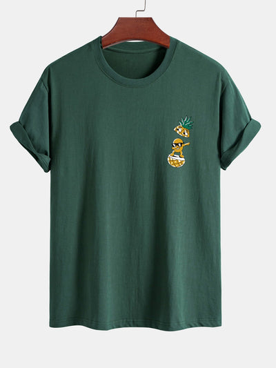 Regular Fit Cool Pineapple Boy Print Cotton T-Shirt