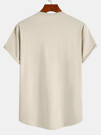 Cool Dads Club Print Cotton Arc Hem T-Shirt