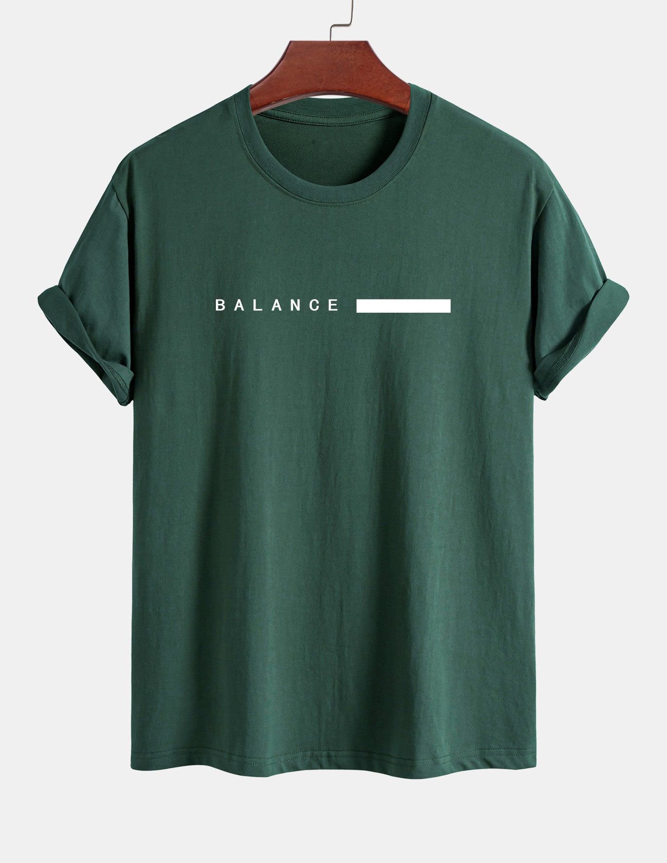 Regular Fit Balance Stripe Print Cotton T-Shirt