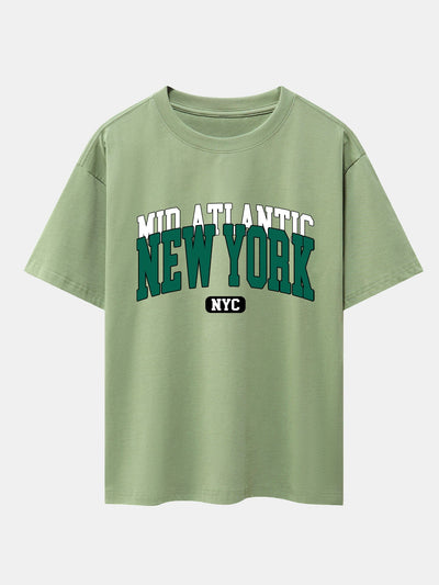 New York Print Drop Shoulder Oversize T-Shirt
