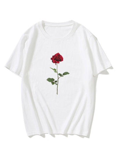 Rose Print T-Shirt