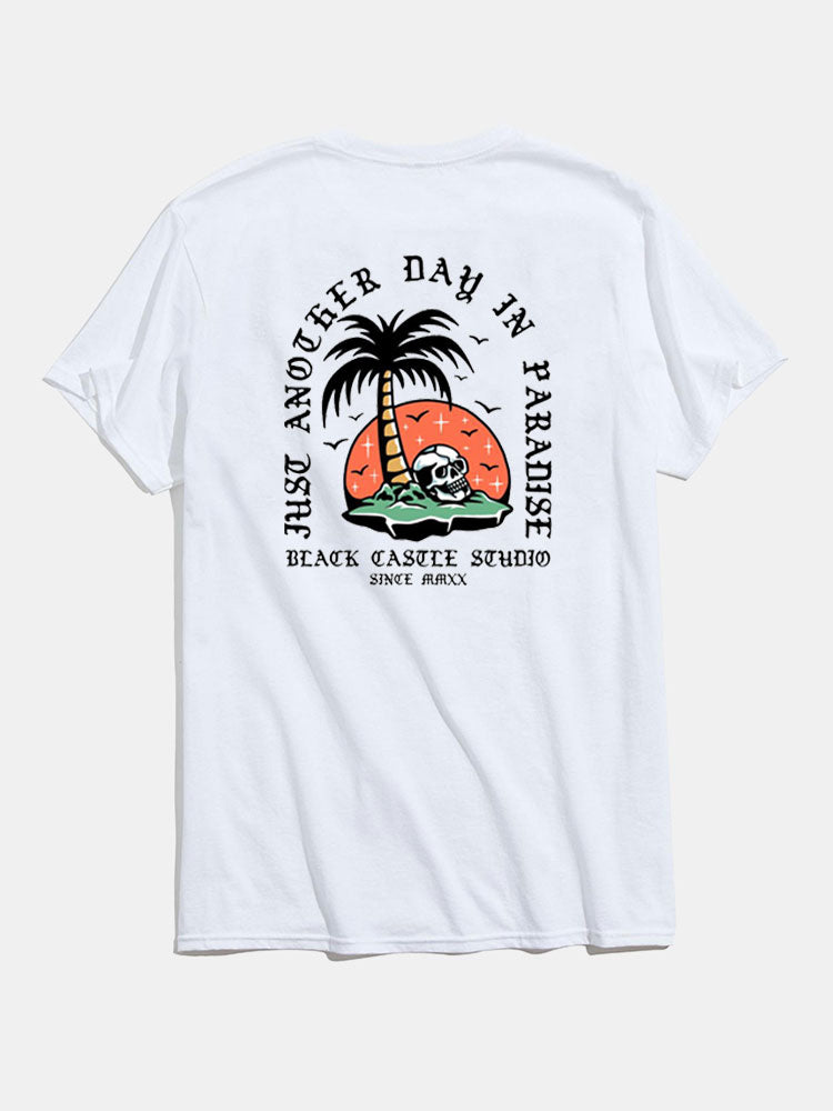 Skeleton on Vacation Graphic T-Shirts
