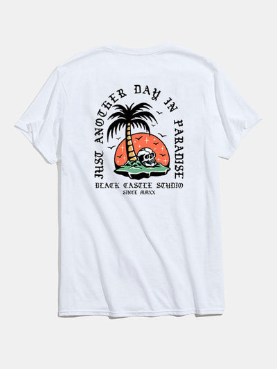 Skeleton on Vacation Graphic T-Shirts
