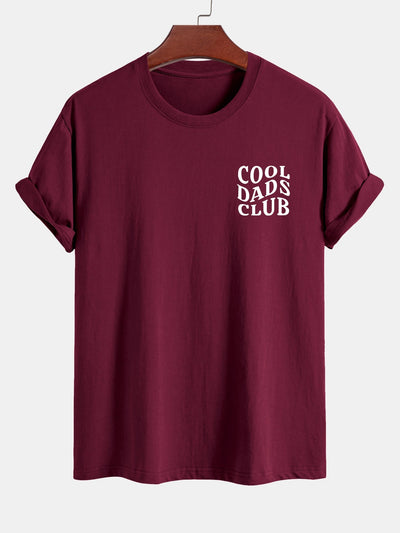 Regular Fit Cool Dads Club Print Cotton T-Shirt