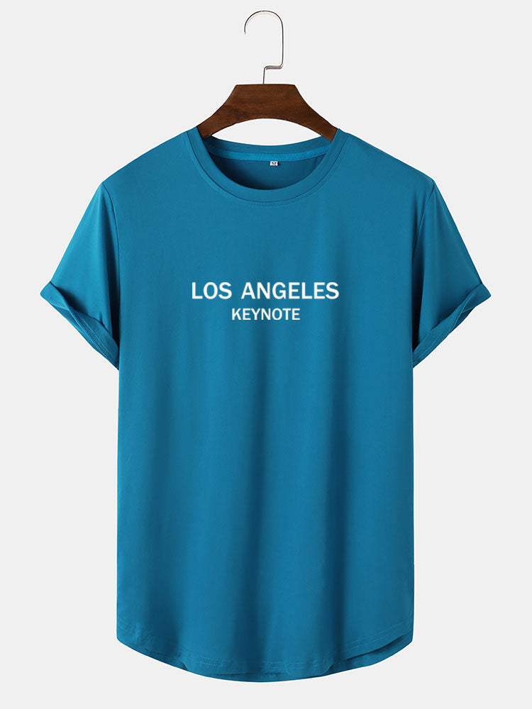 Los Angeles Print Arc Hem T-Shirt