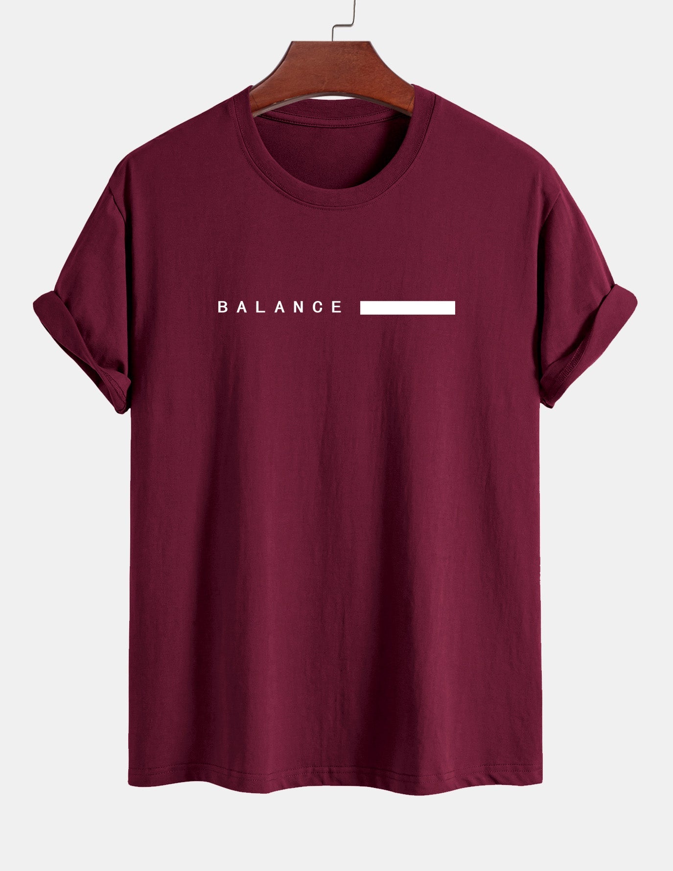 Regular Fit Balance Stripe Print Cotton T-Shirt