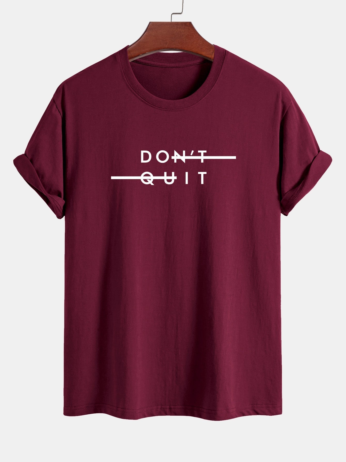 Regular Fit Don't Quit Print Cotton T-Shirt