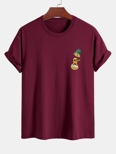 Regular Fit Cool Pineapple Boy Print Cotton T-Shirt