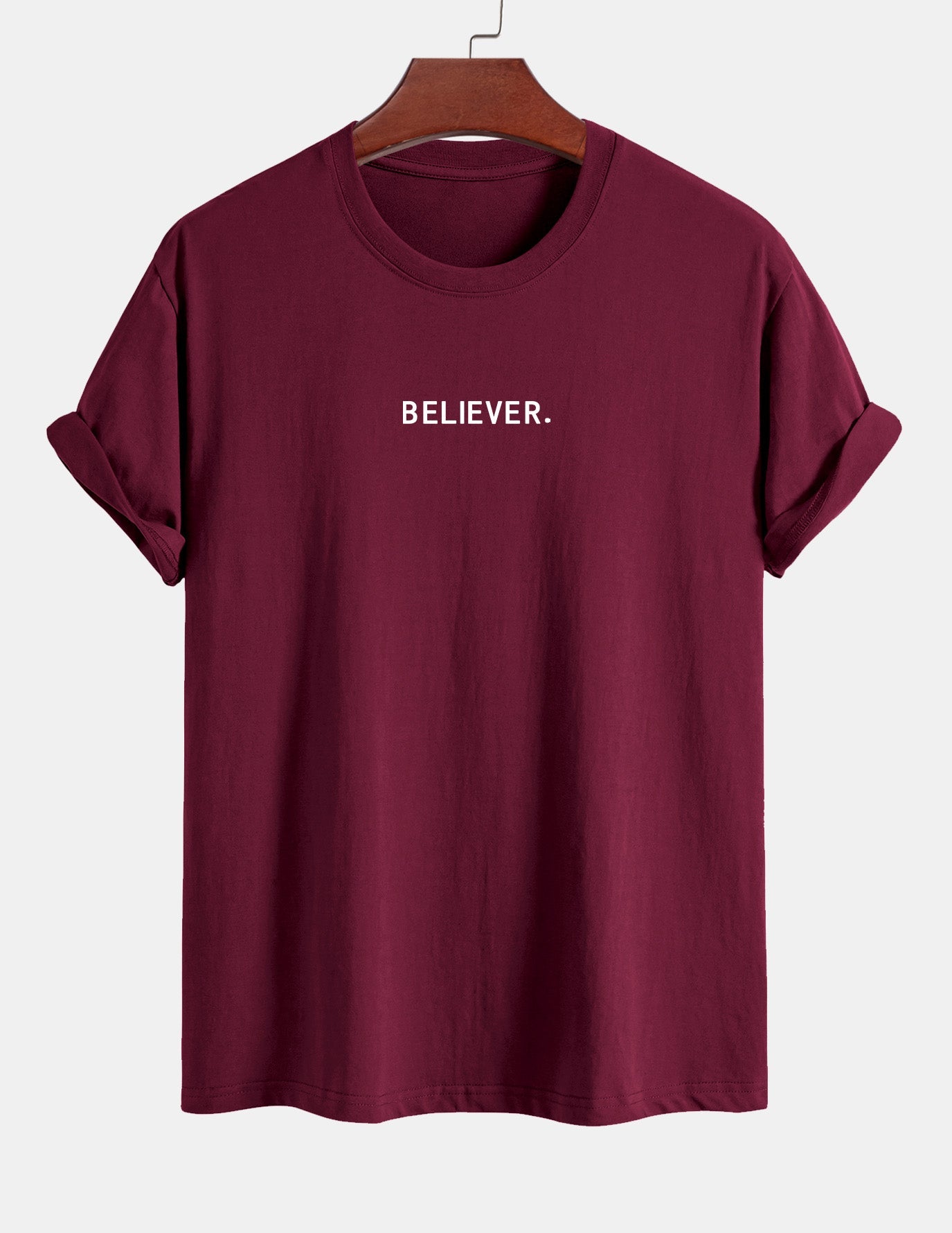 Regular Fit Believer Print Cotton T-Shirt