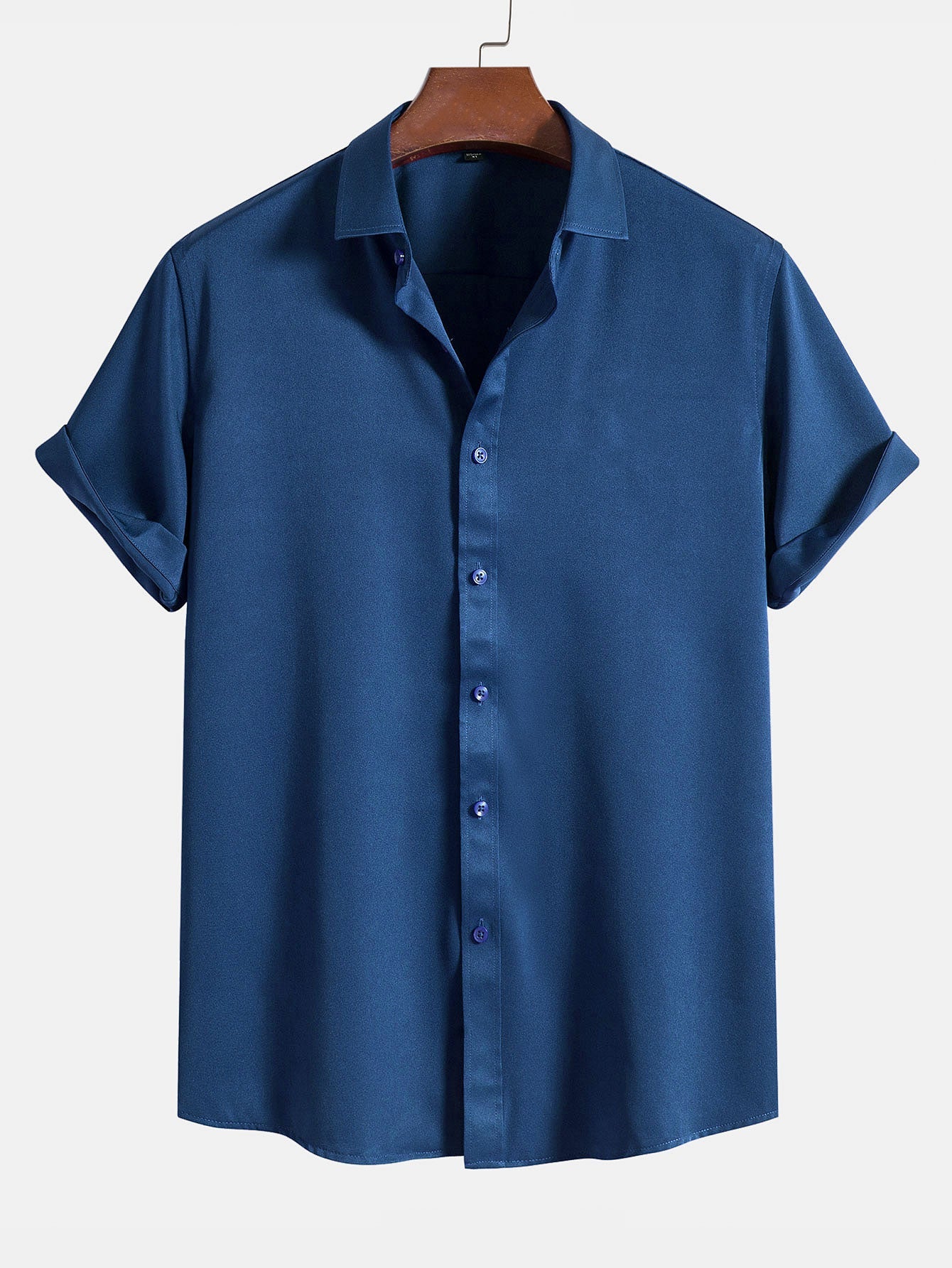Solid Color Lapel Basic Shirts