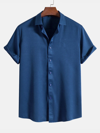 Solid Color Lapel Basic Shirts