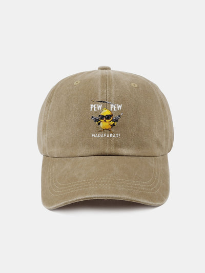 PEW PEW MADAFAKAS Chicken Pattern Casual Washed Cotton Baseball Cap