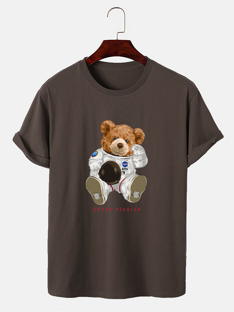 NASA Space Bear Print T-Shirt