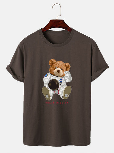 NASA Space Bear Print T-Shirt