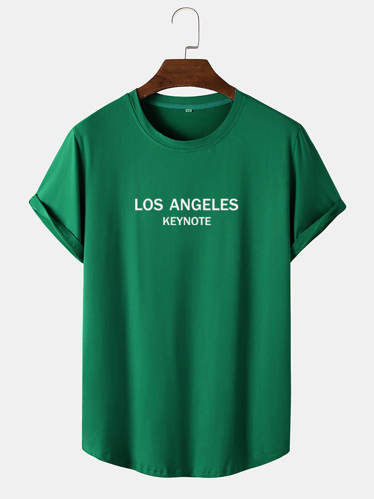 Los Angeles Print Arc Hem T-Shirt