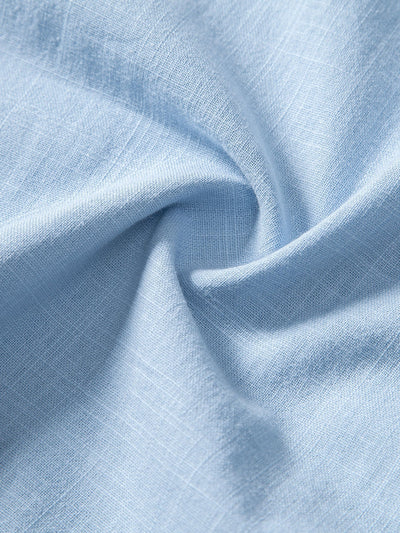 Linen Look Contrast Button Up Shirt