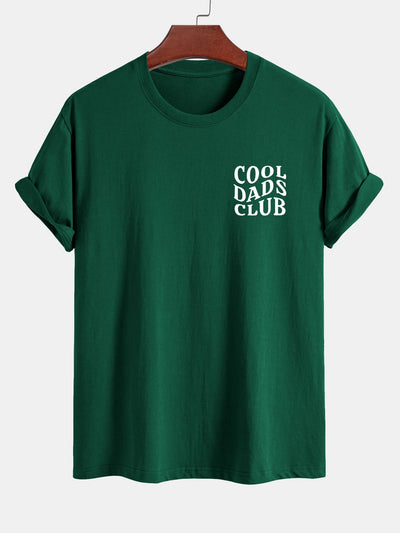 Regular Fit Cool Dads Club Print Cotton T-Shirt