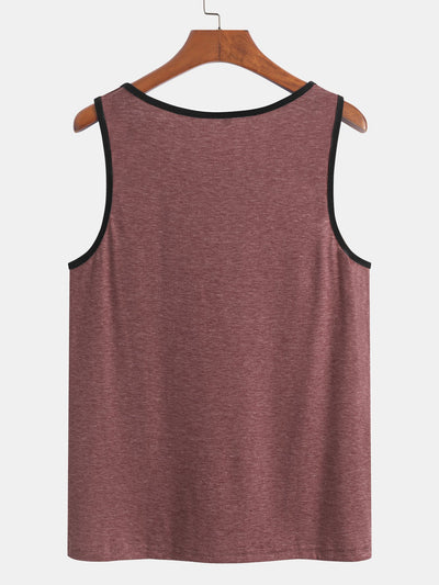 Tank Top With Wave Pattern Pocket