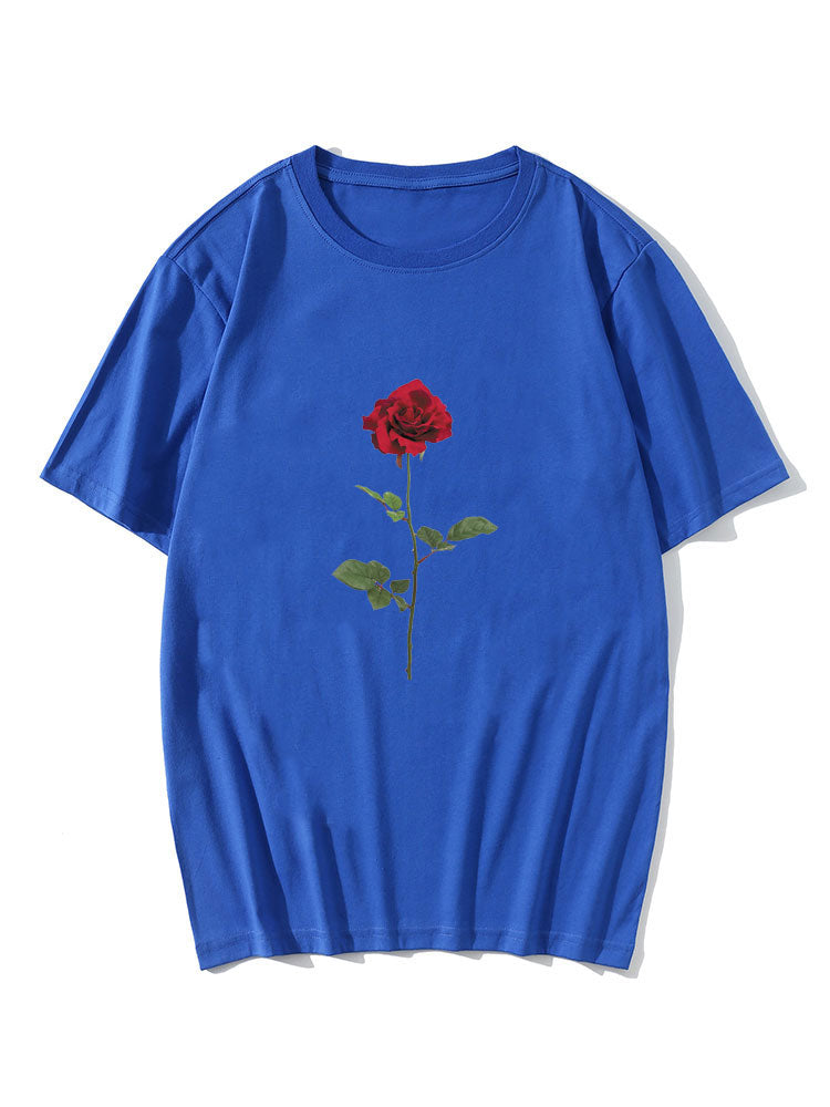 Rose Print T-Shirt