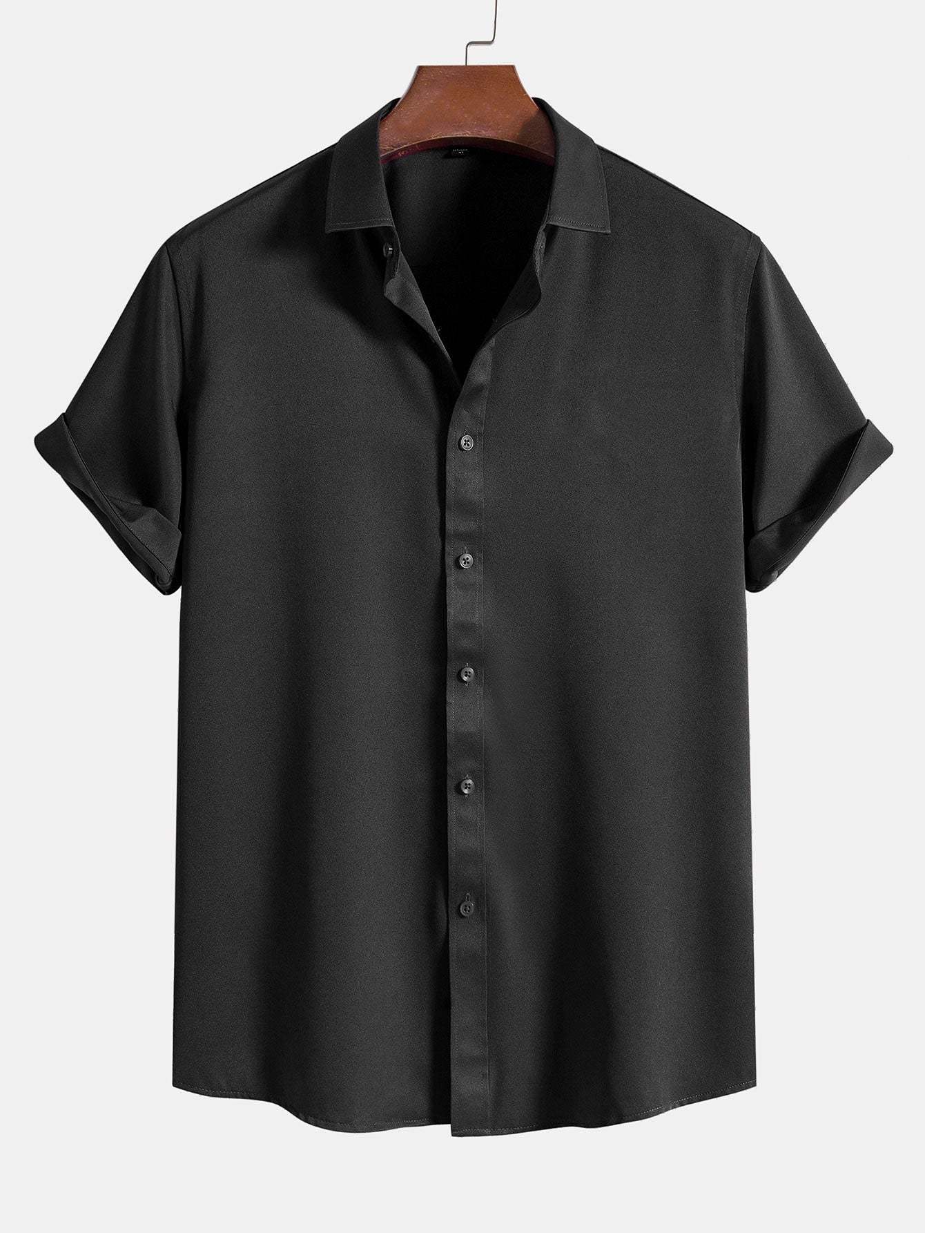 Solid Color Lapel Basic Shirts