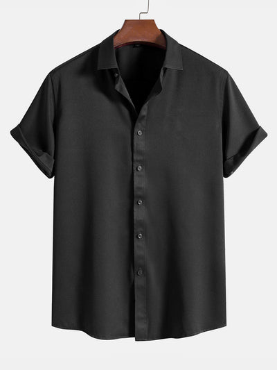 Solid Color Lapel Basic Shirts