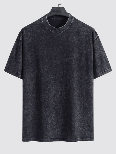 3 Pieces Washed Distressed Drop Shoulder T-Shirt