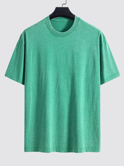 3 Pieces Washed Distressed Drop Shoulder T-Shirt