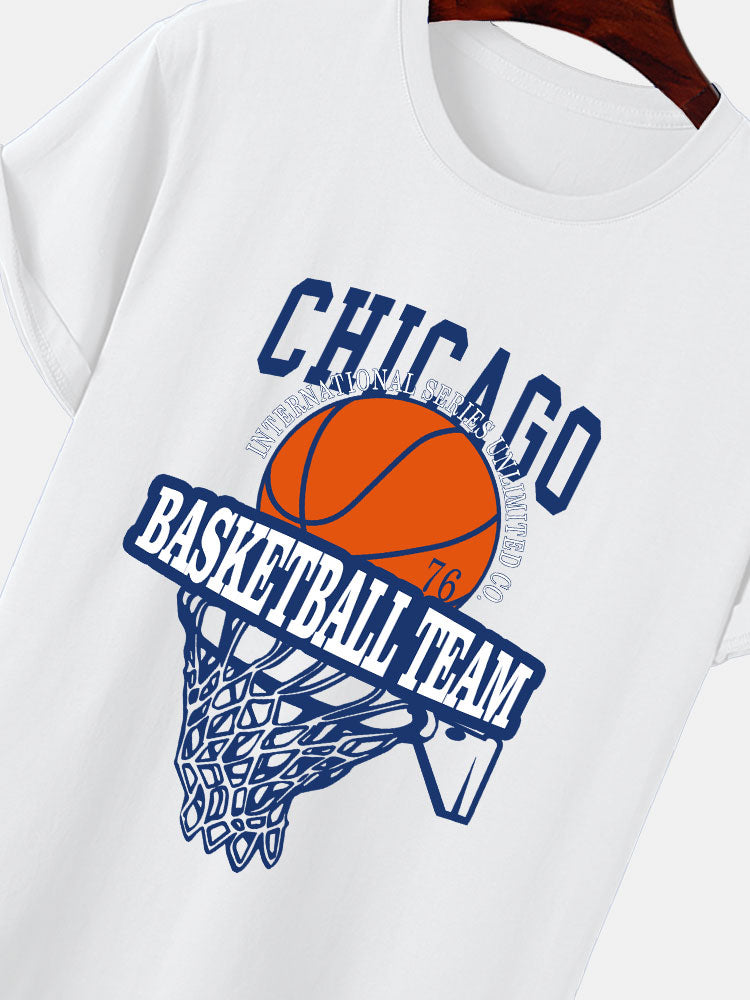 Chicago Basketball Print T-Shirt