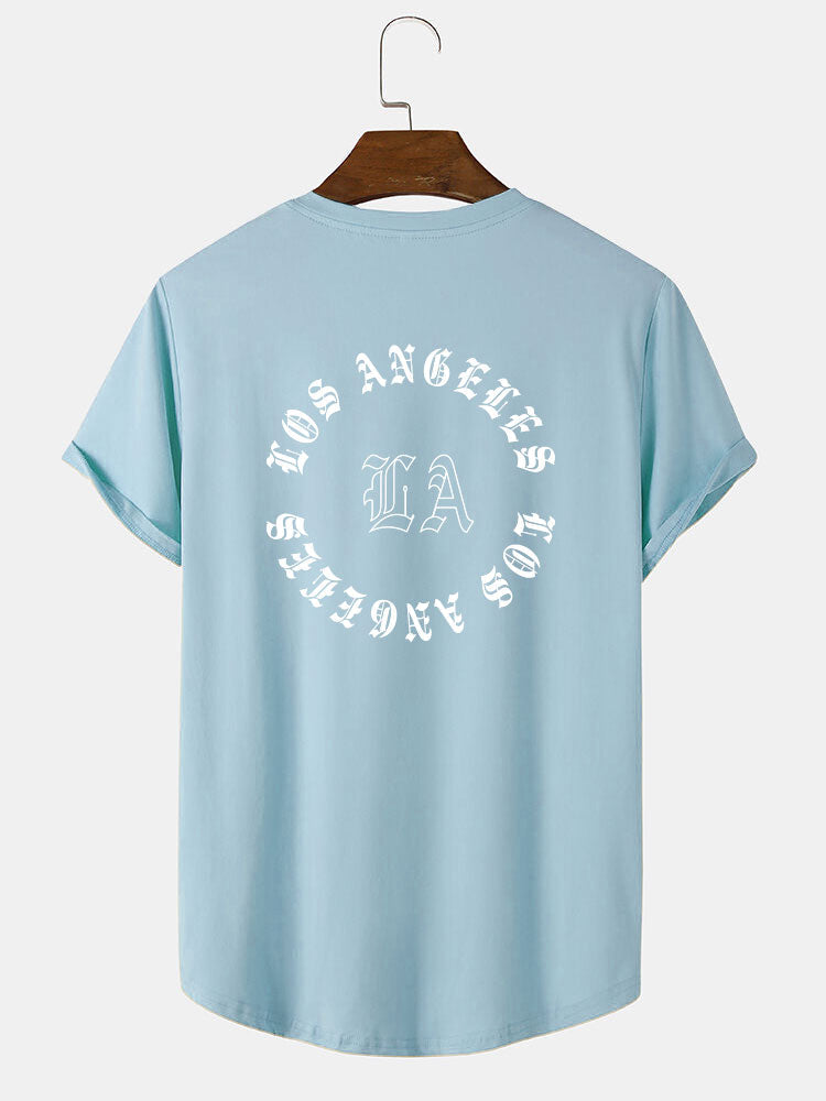 LA Letter Print T-Shirt