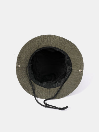 Mountain Pattern Bucket Hat With Chin Strap