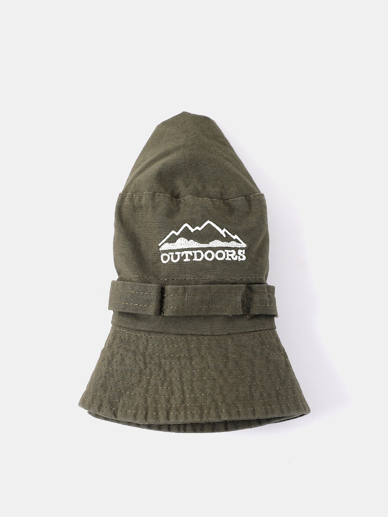 Mountain Pattern Bucket Hat With Chin Strap