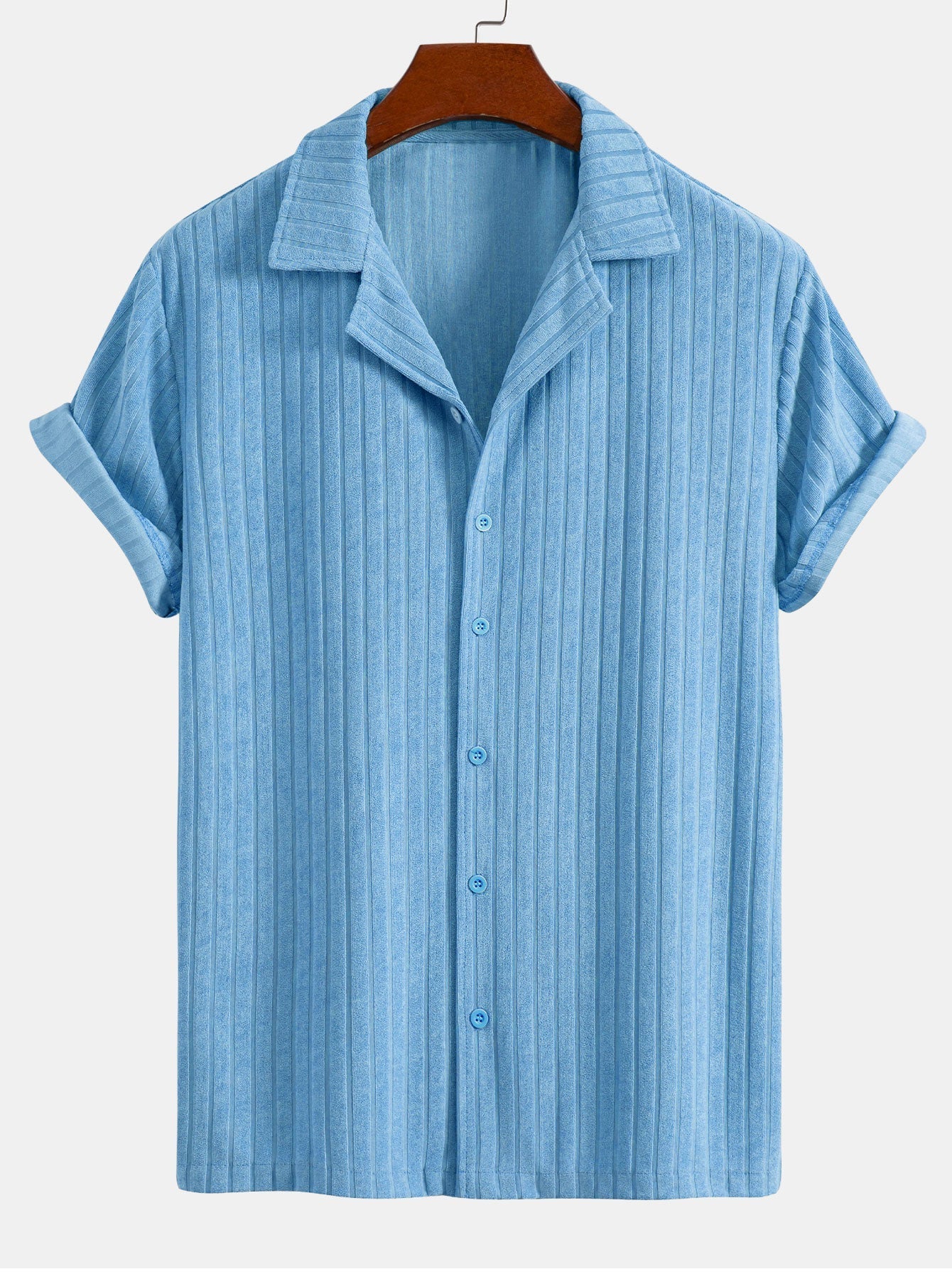 Striped Terry Cuban Shirt