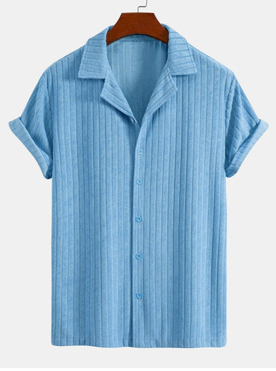 Striped Terry Cuban Shirt