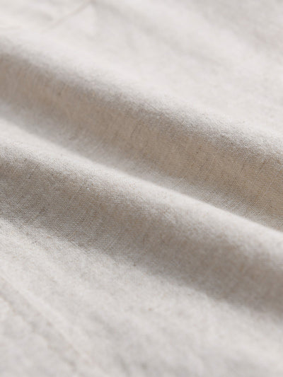 Long Sleeve Linen Cotton Stand Collar Shirt With Pocket