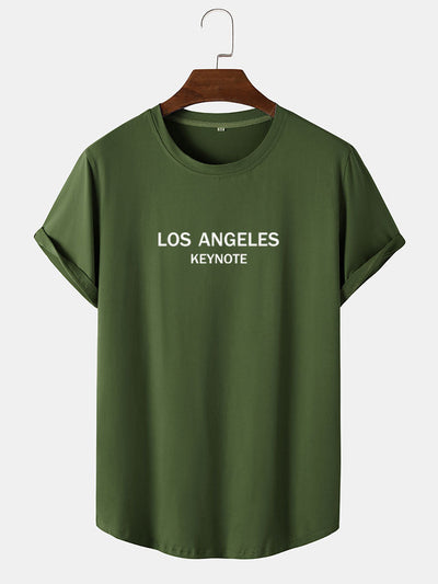 Los Angeles Print Arc Hem T-Shirt