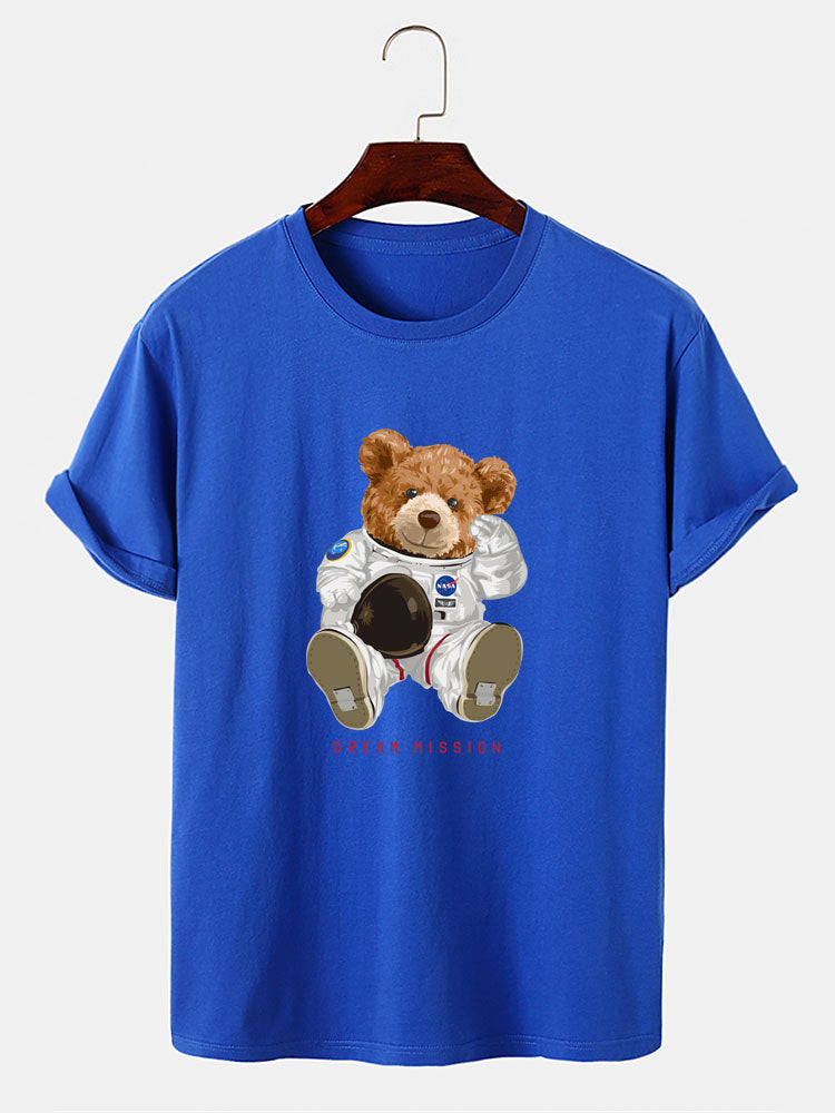NASA Space Bear Print T-Shirt